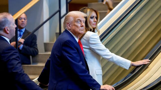 Donald Trump, presidente de los Estados Unidos durante su presentación en la ONU