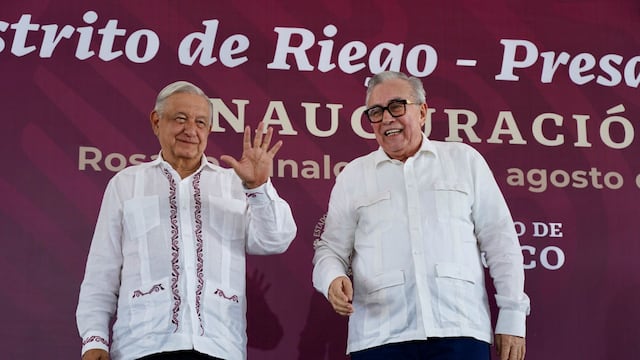 Andrés Manuel López Obrador, ex presidente de México, y Rubén Rocha Moya, ex gobernador de Sinaloa