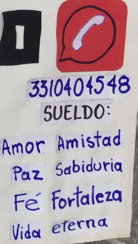 Sueldo ofrecido para vacante de catequista