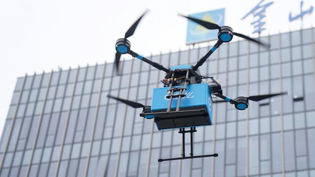 Dron de entregas a domicilio.