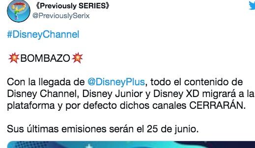 Cierre Disney Channel