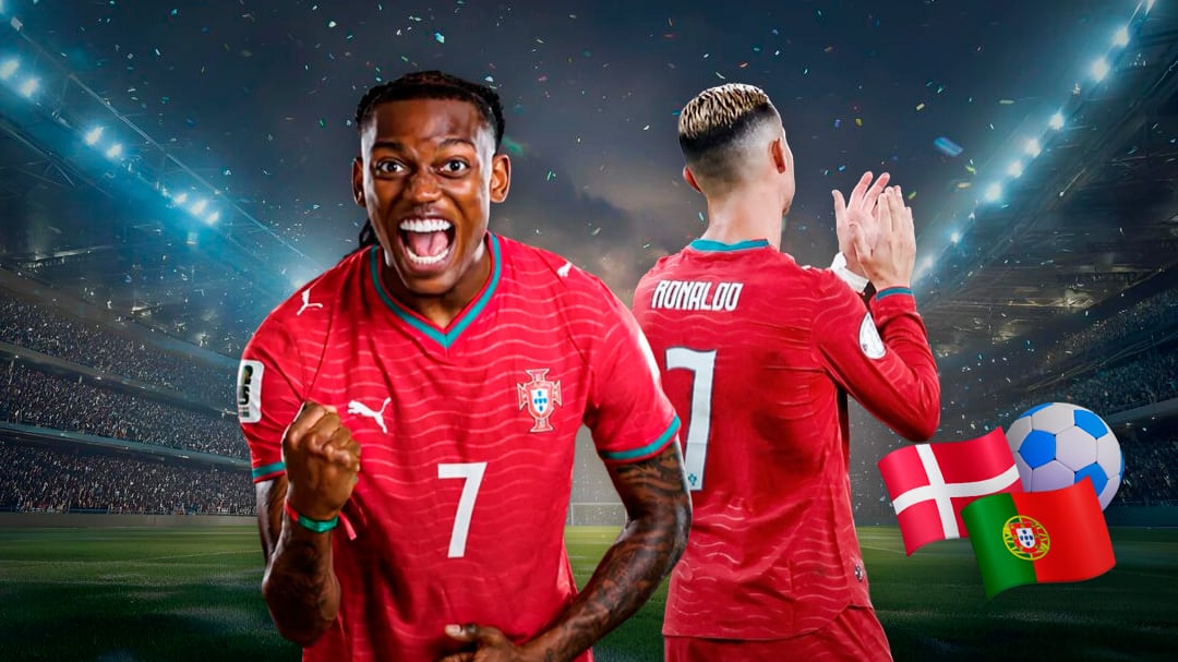 Rafael Leão hereda el número 7 de Cristiano Ronaldo ante Dinamarca