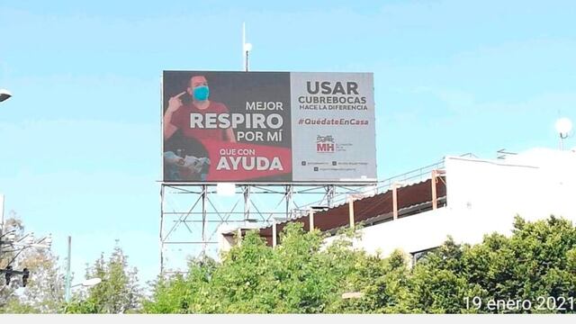 Campaña a favor del cubrebocas.
