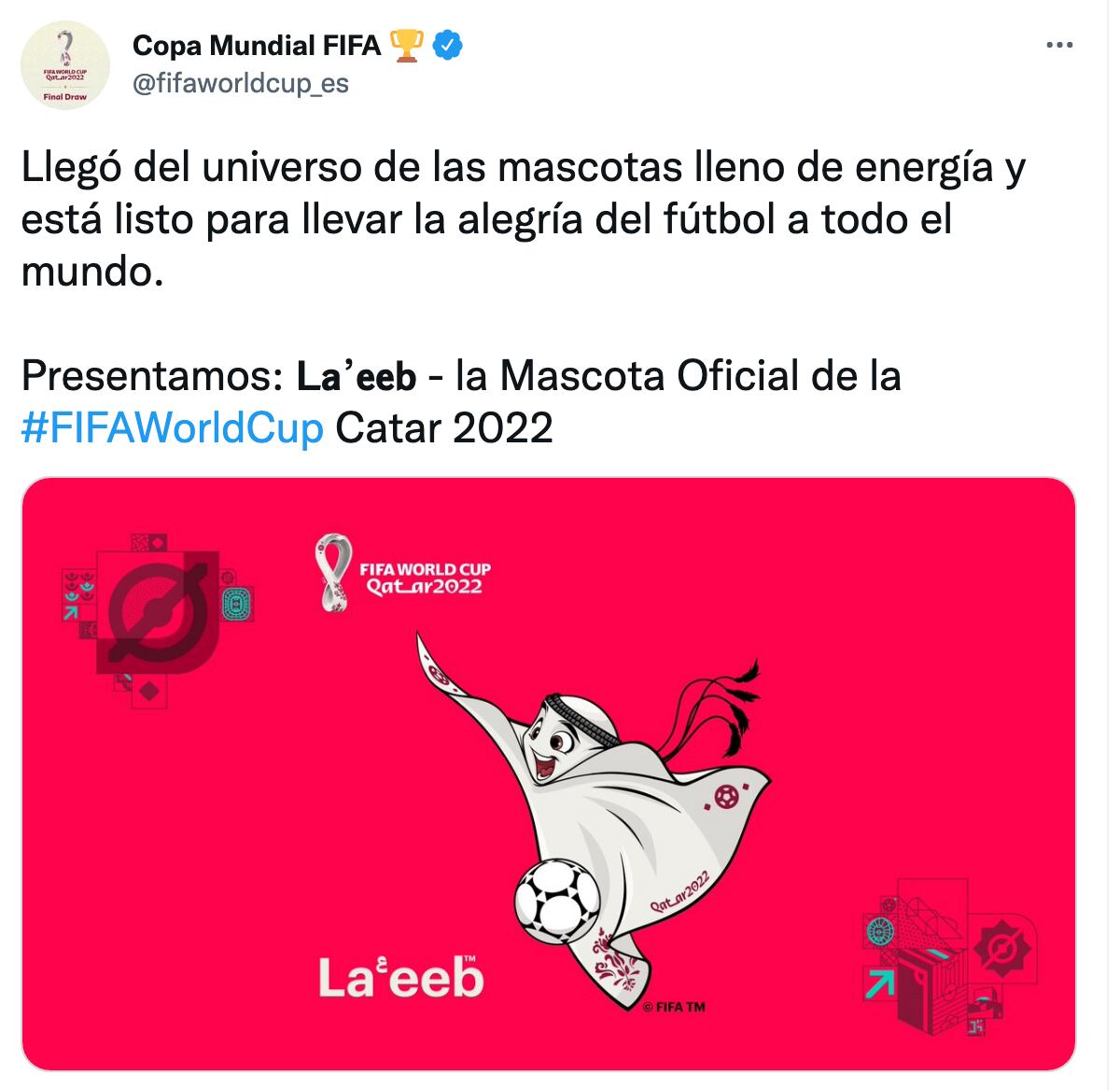 La eeb, la mascota de l Mundial Qatar 2022