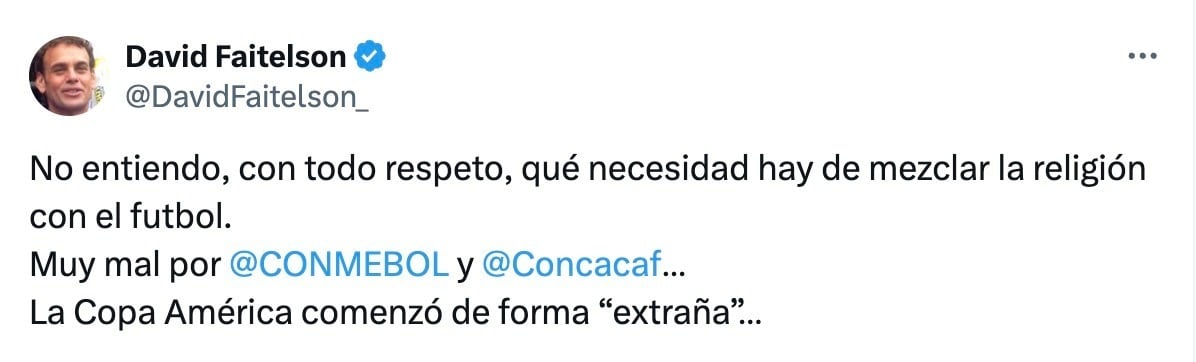 David Faitelson no entiende la misa de la Copa América