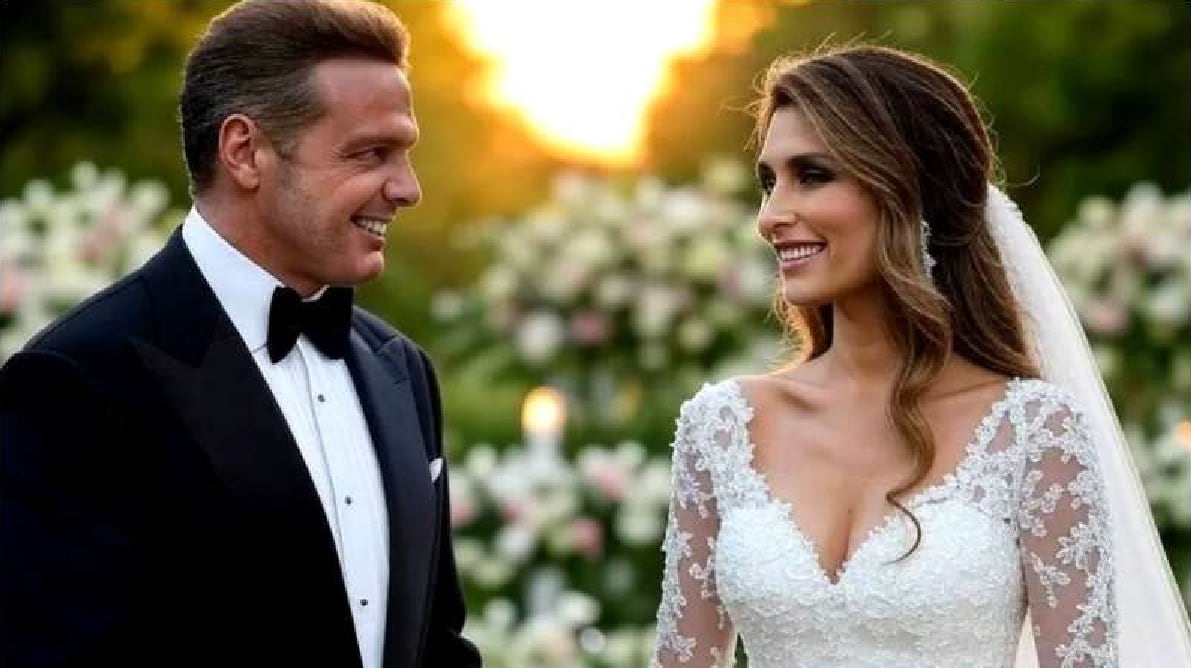 Foto con inteligencia artificial de Luis Miguel y Paloma Cuevas en su boda.
