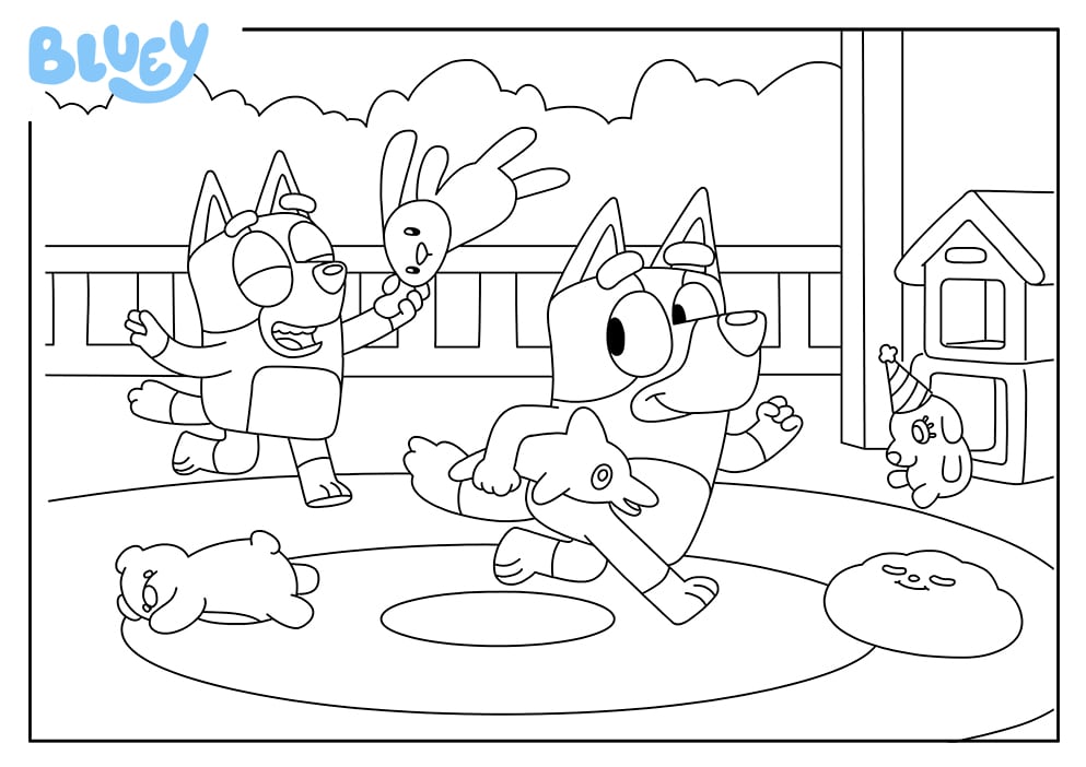 Dibujos de Bluey de vacaciones