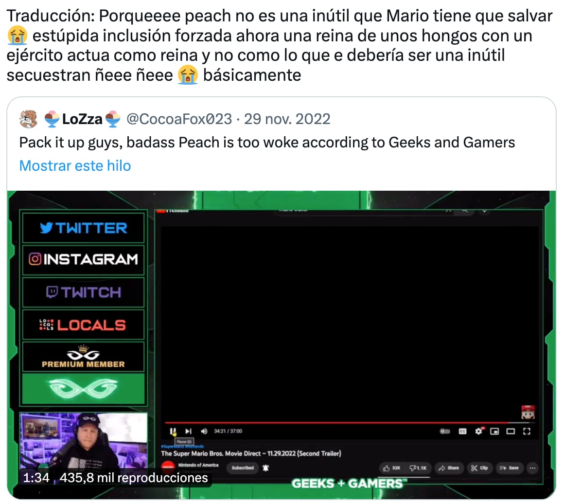 Critican a la Princesa Peach en Super Mario Bros. por su feminismo y usuarios aseguran que siempre ha sido así
