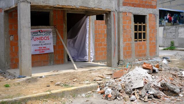 Una casa reconstruida en Tláhuac.
