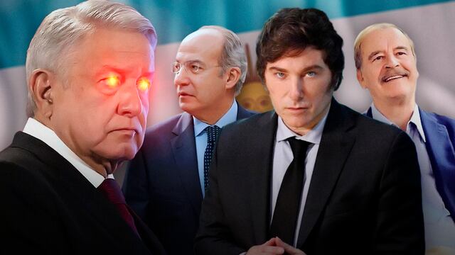 AMLO contra Felipe Calderón, Vicente Fox y Javier Milei