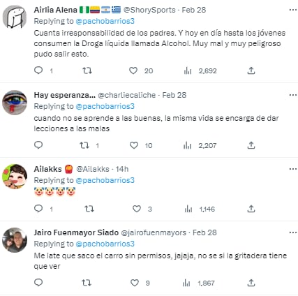 Reacciones a las jóvenes que provocaron accidente automovilístico por irse grabando manejando