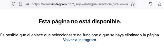 Cuenta de Instagram de Wendy Guevara.