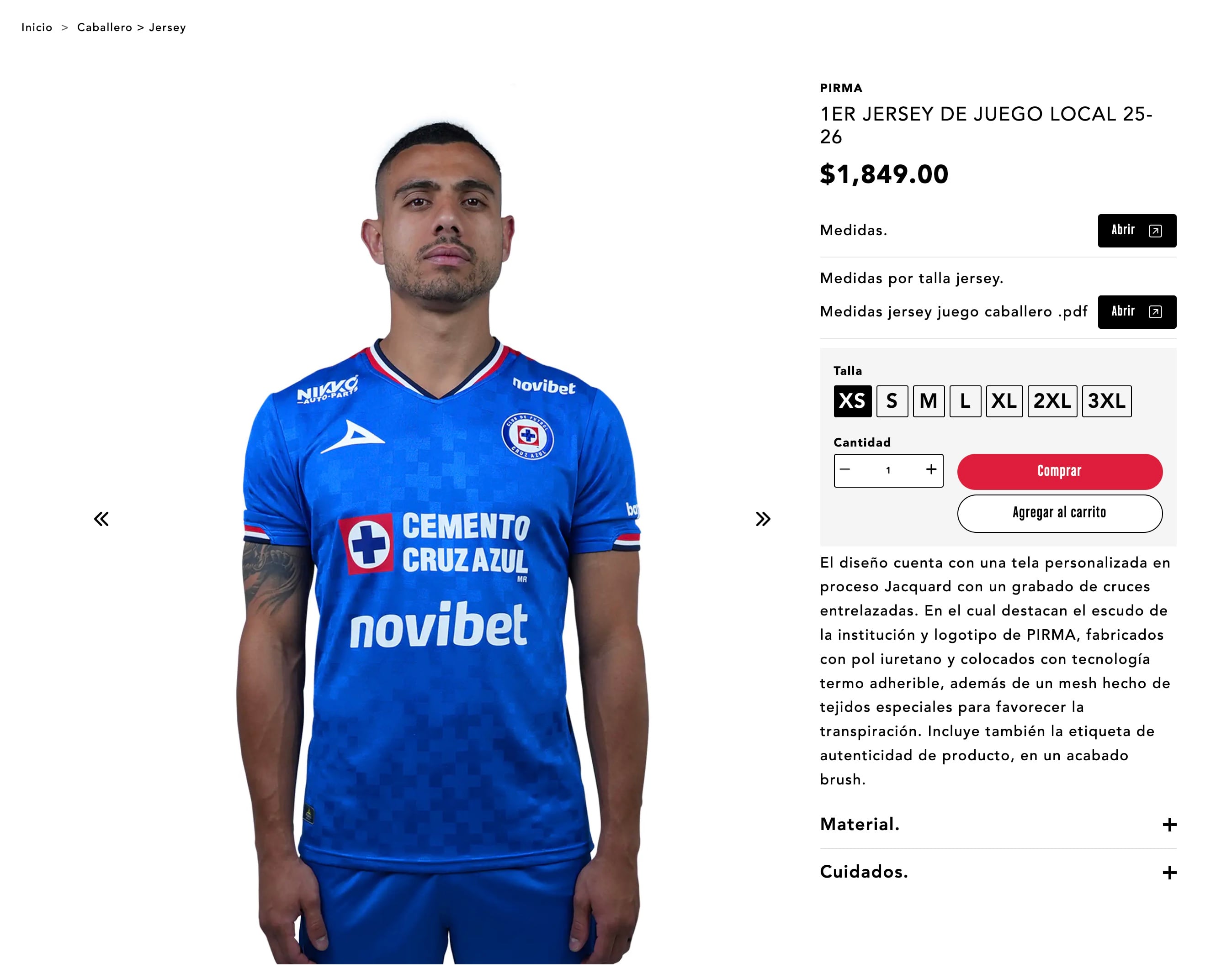 Nueva playera Cruz Azul.