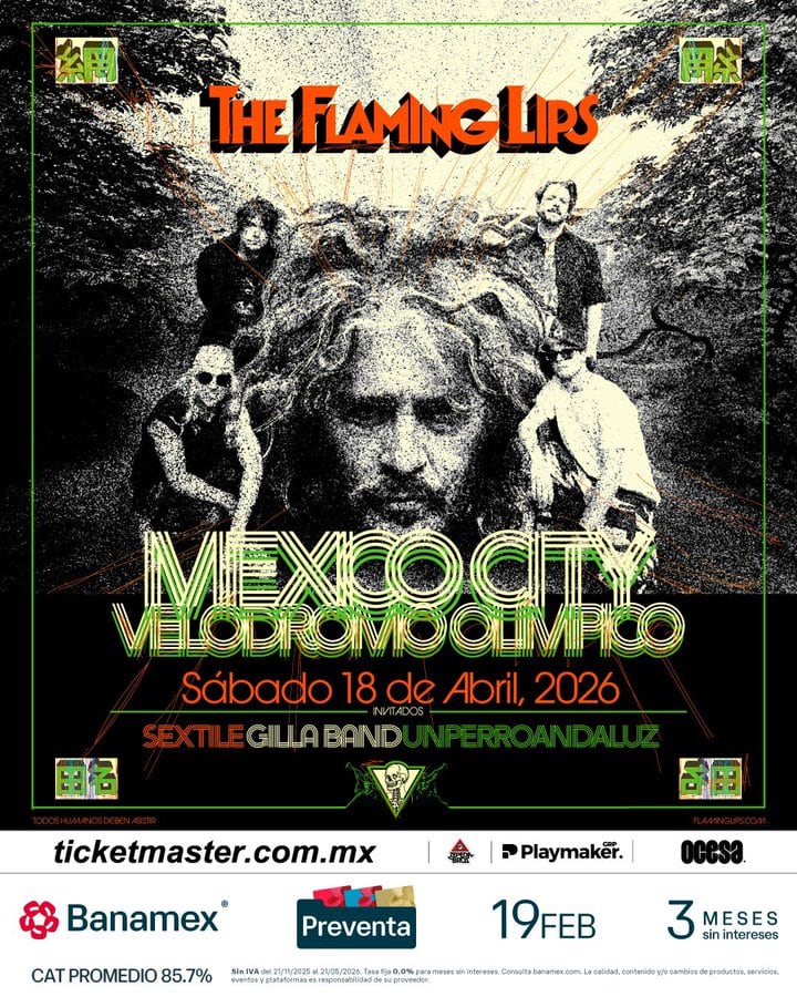 The Flaming Lips regresa a México: fecha y boletos para el Velódromo Olímpico