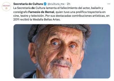 Muere Farnesio de Bernal