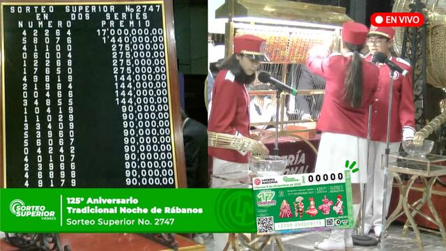 Resultados Sorteo Superior 2747 de Lotería Nacional en vivo: ganadores de hoy, 9 de diciembre