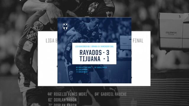 Los Rayados de Monterrey lucieron superiores a Xolos de Tijuana y vencieron 3-1.