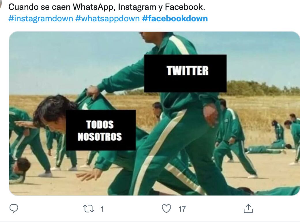 Memes de la caída Whatsapp, Instagram y Facebook