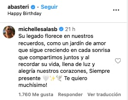 Michelle Salas recuerda a su abuela Marcela Basteri en su cumpleaños