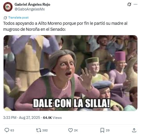 Memes por la pelea entre Alito Moreno y Gerardo Fernández Noroña