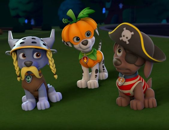 Dibujos de Marshall calabaza de Paw Patrol para colorear por Halloween