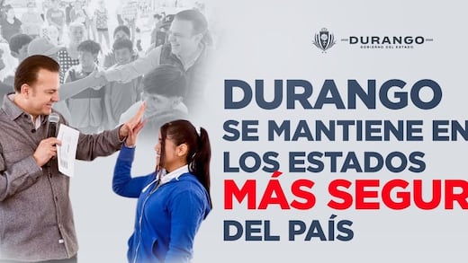 Durango ocupa el tercer lugar nacional con menos homicidios dolosos
