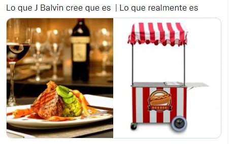 Meme de la reacción de J Balvin por palabras de Residente.