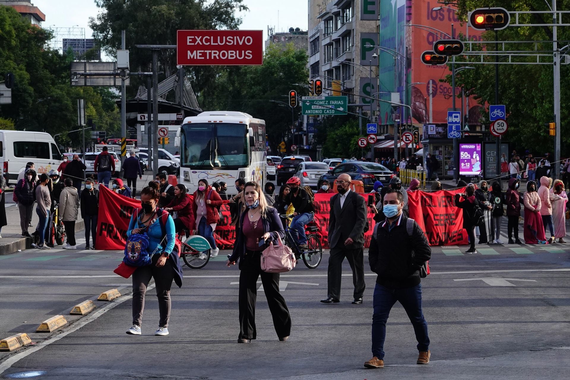 CManifestación en Reforma e Insurgentes