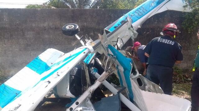 Avioneta que se desplomó en Mérida