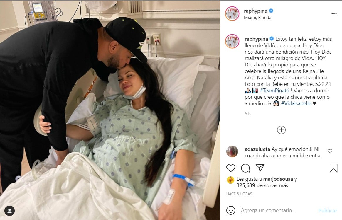 Publicación en Instagram de Raphy Pina