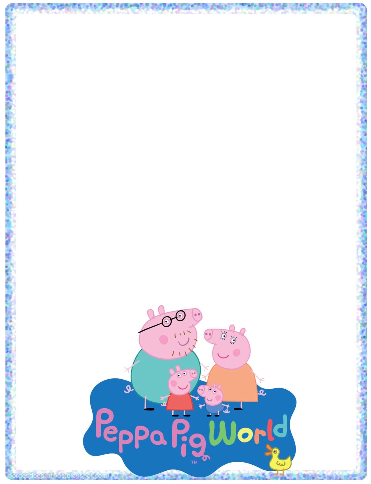 Carta para Santa Claus de Peppa Pig en blanco