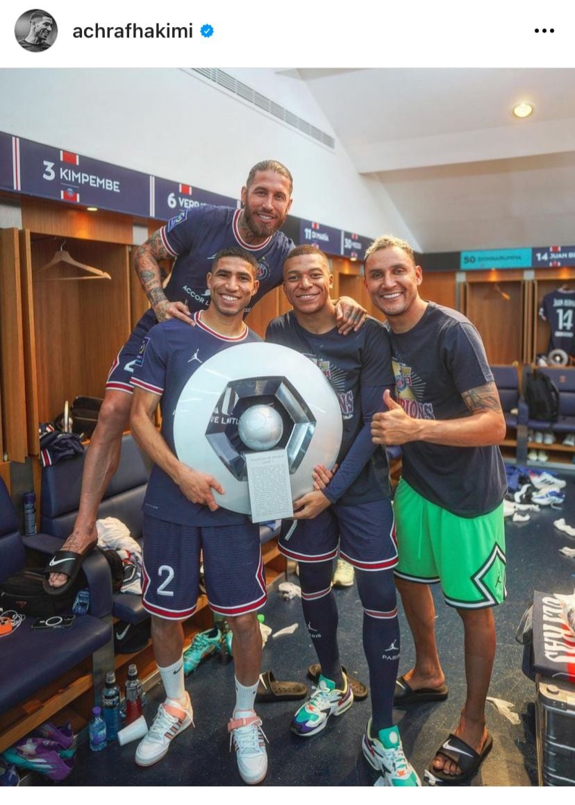 Kylian Mbappé presumió el éxito del PSG junto a tres ex merengues.