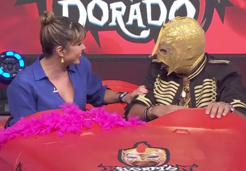 Escorpión Dorado y Andrea Escalona