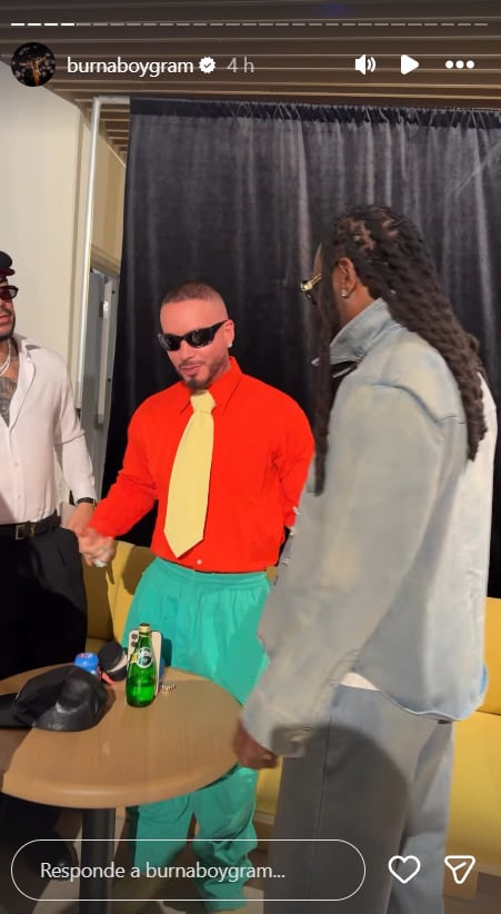 Burna Boy se reunió con J Balvin previo al show del Mundial 2026