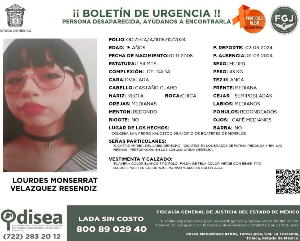 Ficha de búsqueda de Lourdes Monserrat Velázquez Reséndiz