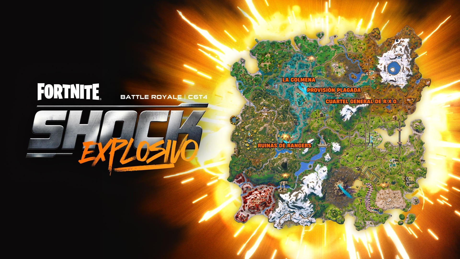 Mapa de Fortnite temporada 4 del capítulo 6