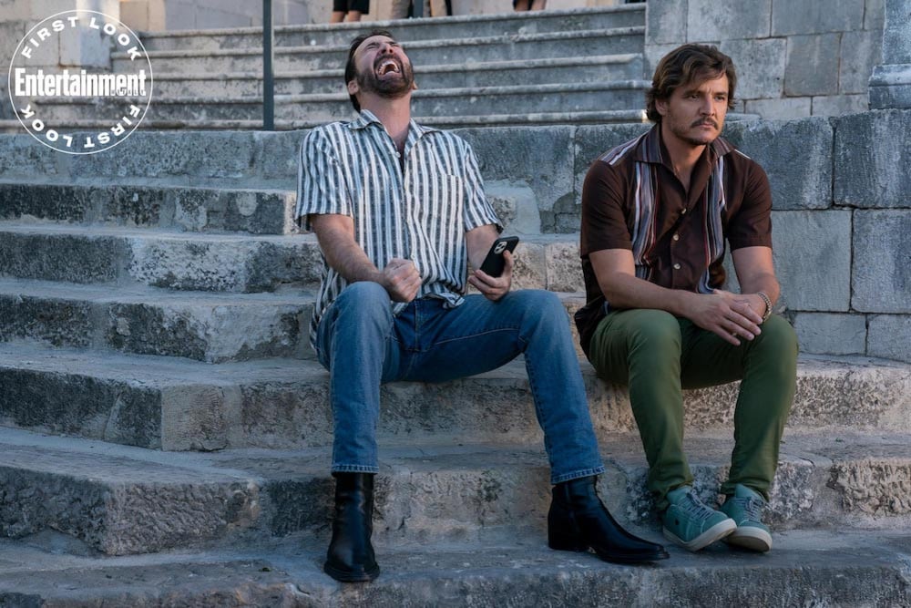 Nicolas Cage as Nic Cage and Pedro Pascal as Javi in The Unbearable Weight of Massive Talent. Photo Credit: Katalin Vermes/Lionsgate