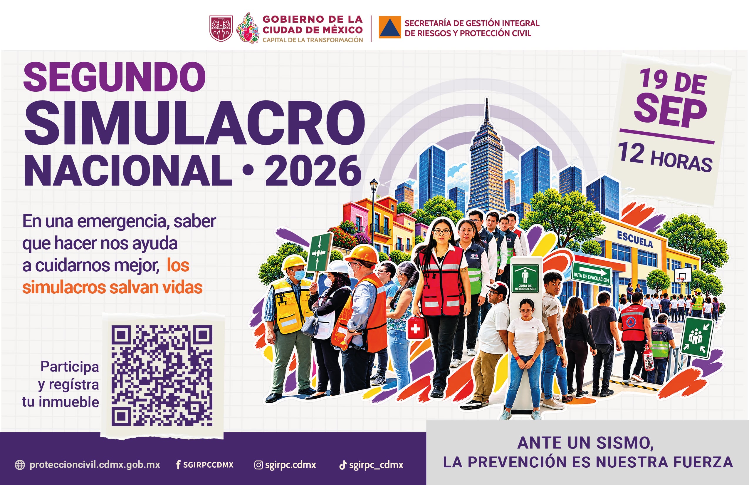 Simulacro Nacional 19 de septiembre en CDMX