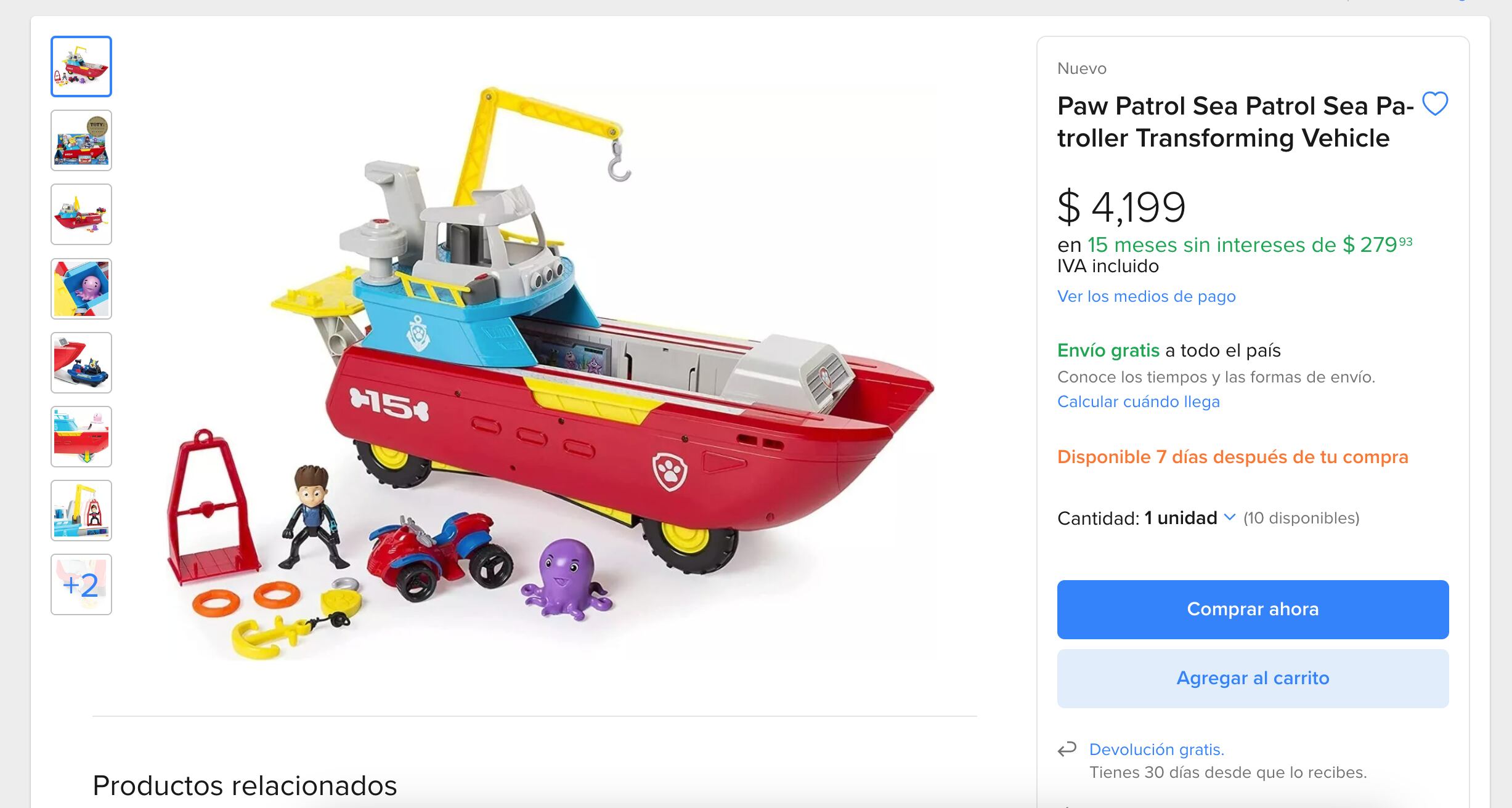 ¿Dónde comprar el barco de Paw Patrol?
