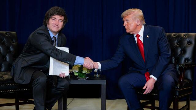 Javier Milei, presidente de Argentina, junto a Donald Trump, presidente de los Estados Unidos