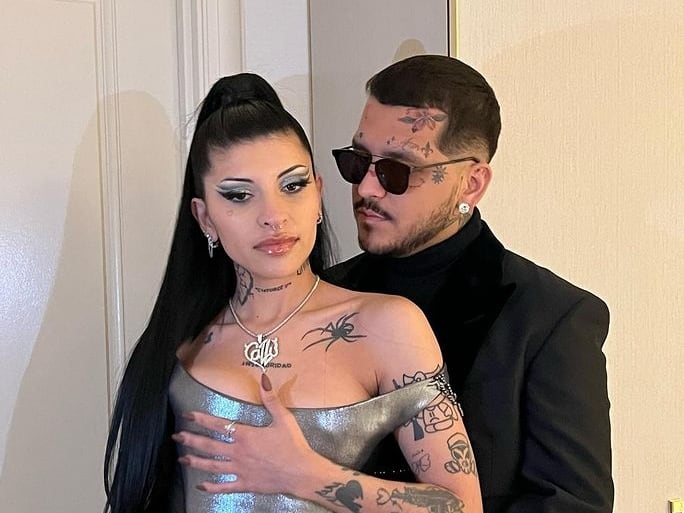Cazzu y Christian Nodal.