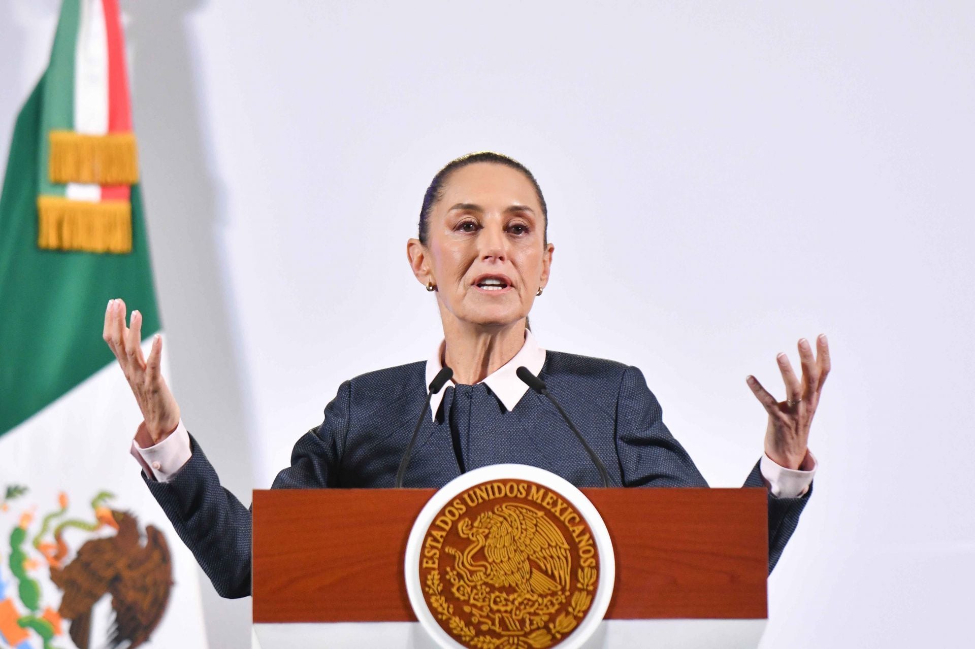 Claudia Sheinbaum en conferencia mañanera del 26 de noviembre