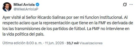 Visita de Mikel Arriola a Salinas Pliego