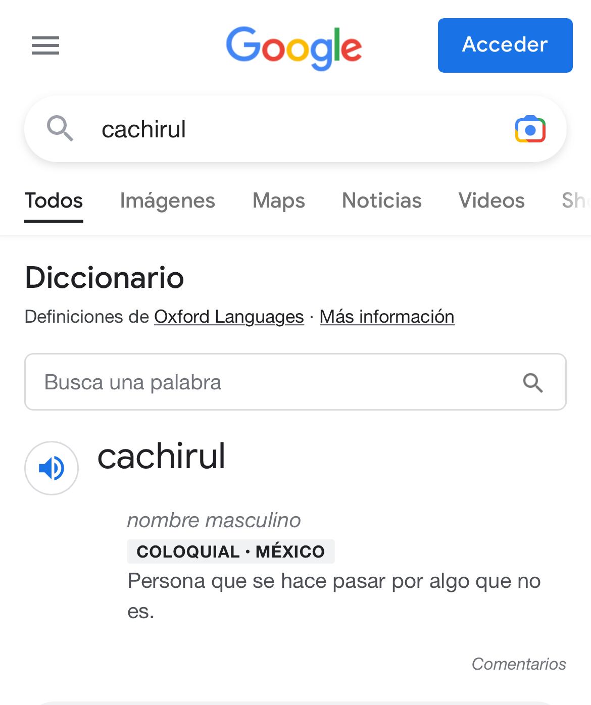 Definiciones de Google