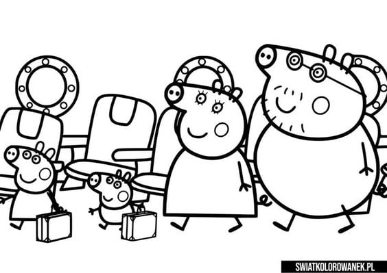 Dibujos de Papá Cerdito de Peppa Pig para el Día del Padre