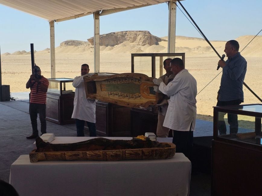 Sarcófago con dibujo de Marge Simpson