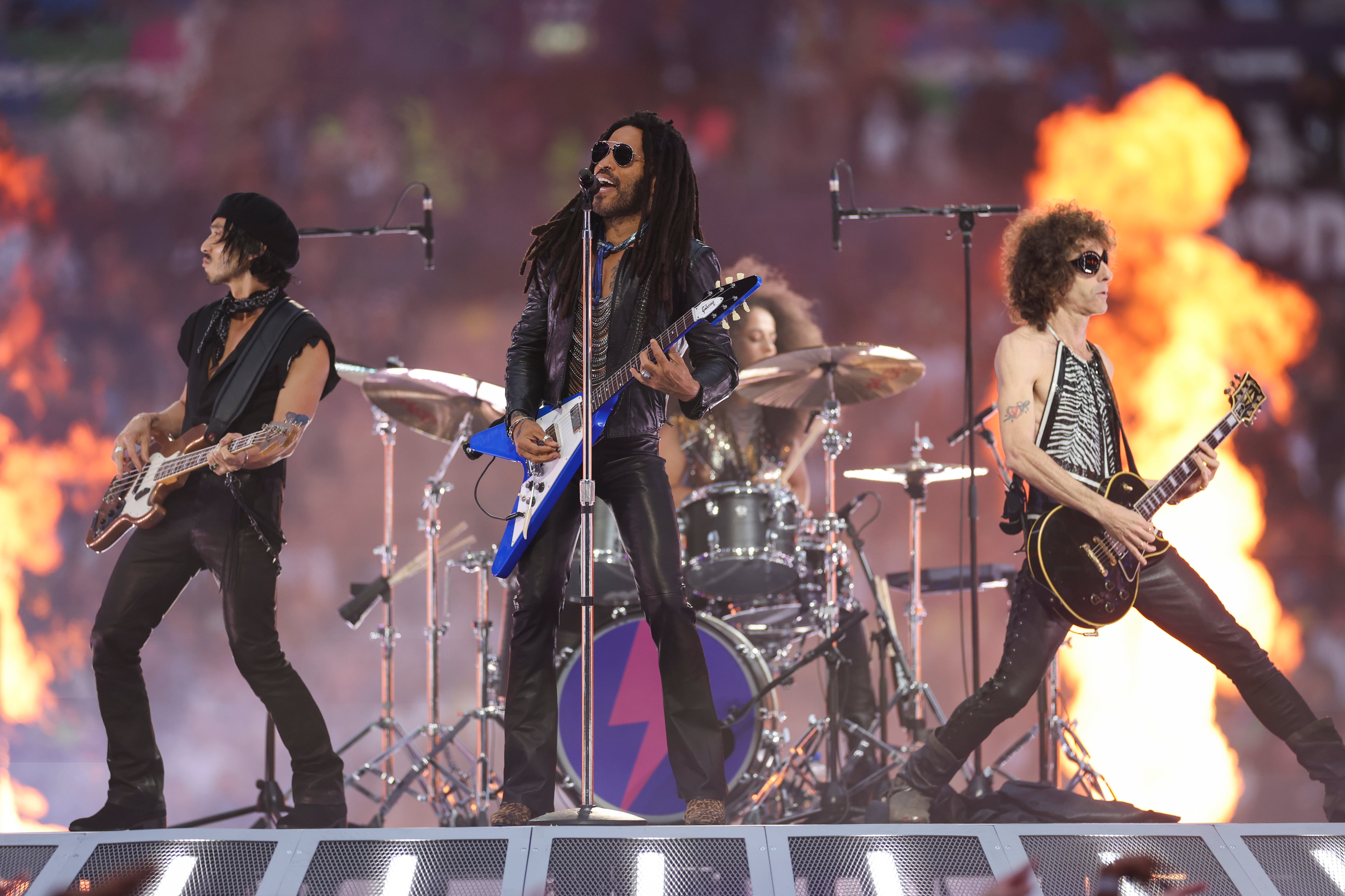 Lenny Kravitz tuvo una presentación en la final de la Champions League