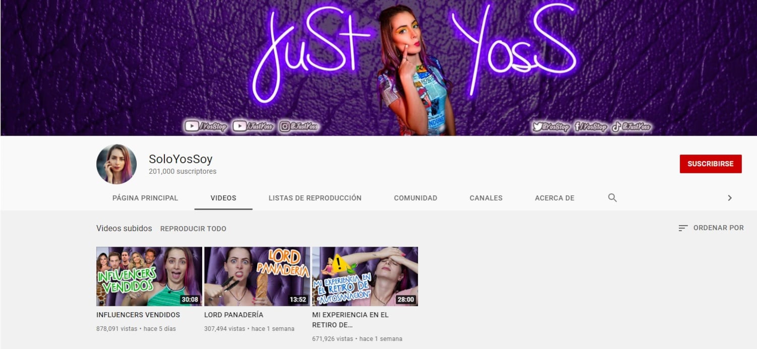 SoloYosSoy, canal de Yosseline Hoffman