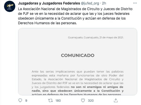 Carta de jueces