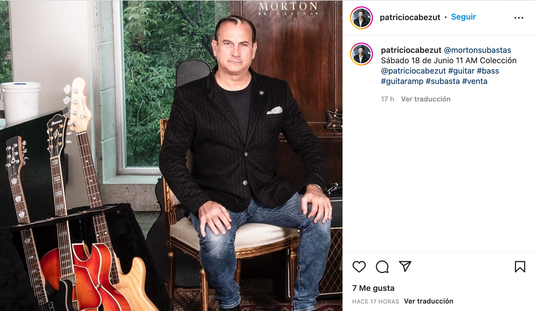 Patricio Cabezut subasta su colección de guitarras